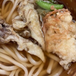 残り物利用で～天ぷらうどん